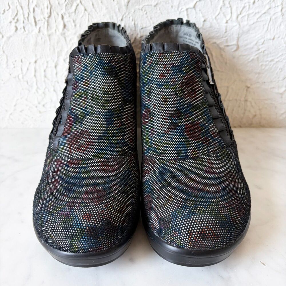Alegria Hannah HAN-509 Ankle Boots Women EU 39 US 8.5-9 Multi Dot Floral NWOB - Picture 3 of 8